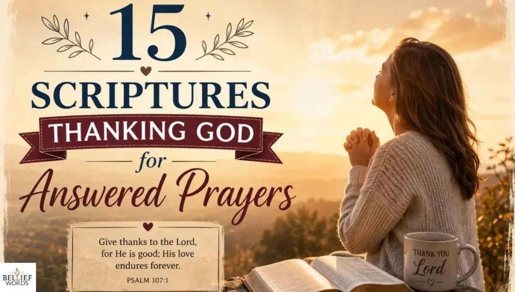 15 Scriptures Thanking God for Answered Prayers