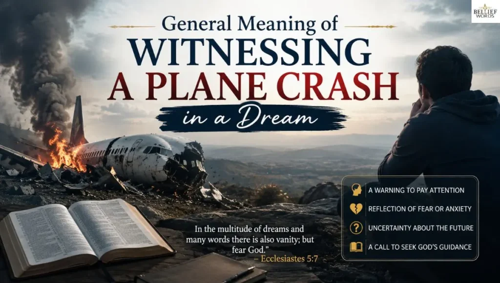 General Meaning of Witnessing a Plane Crash in a Dream