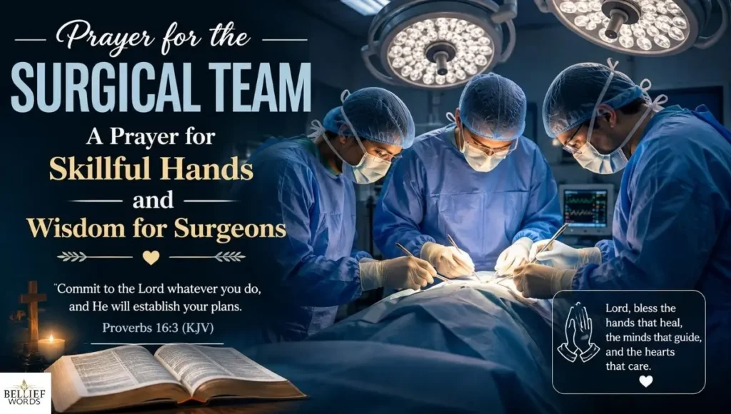 Prayer for the Surgical Team - A Prayer for Skillful Hands and Wisdom for Surgeons