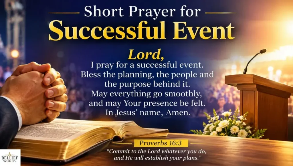 Short Prayer for Successful Event