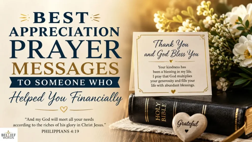 Best Appreciation Prayer Messages to Someone Who Helped You Financially