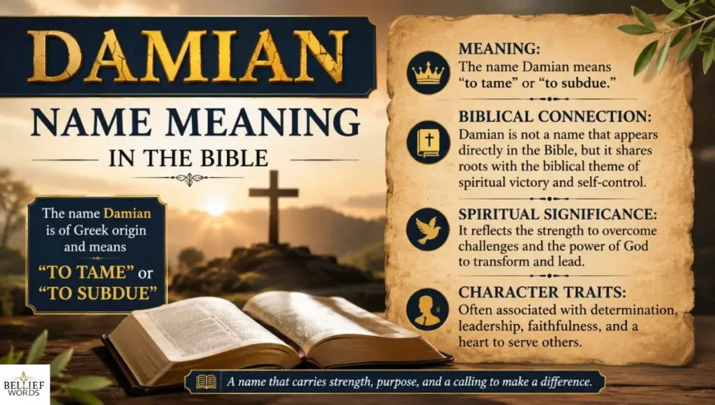 Damian Name Meaning in the Bible