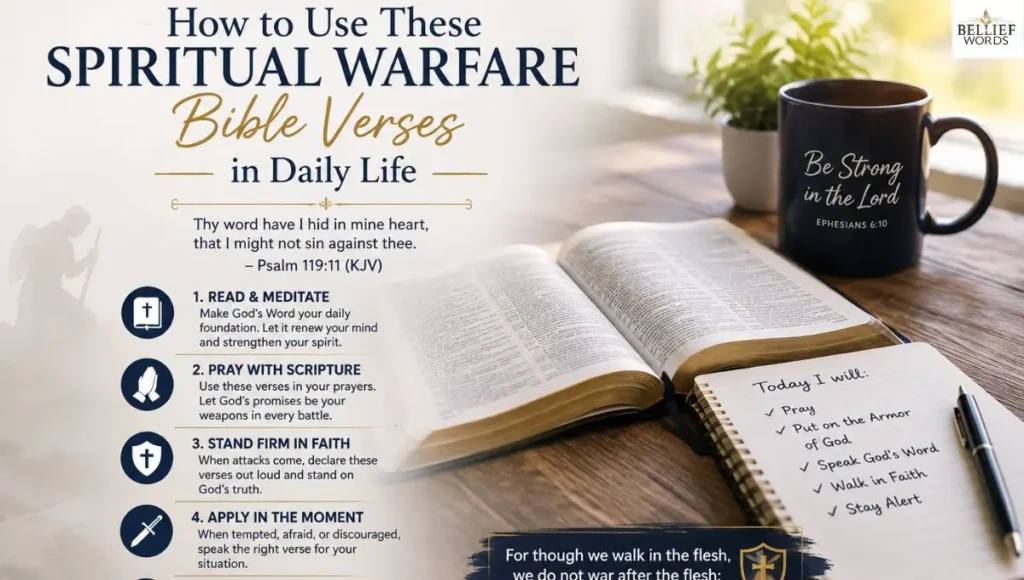 How to Use These Spiritual Warfare Bible Verses in Daily Life