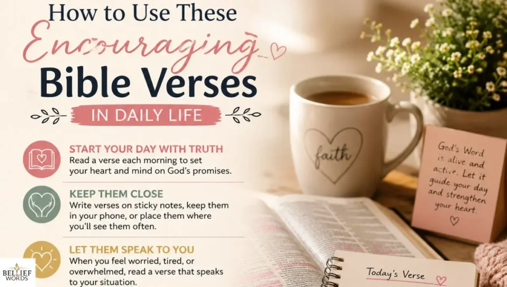 How to use these encouraging Bible verses in daily life