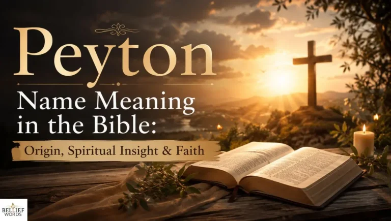 Peyton Name Meaning in the Bible: Origin, Spiritual Insight & Faith