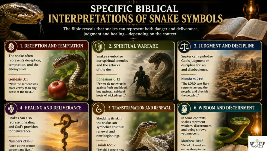 Specific Biblical Interpretations of Snake Symbols