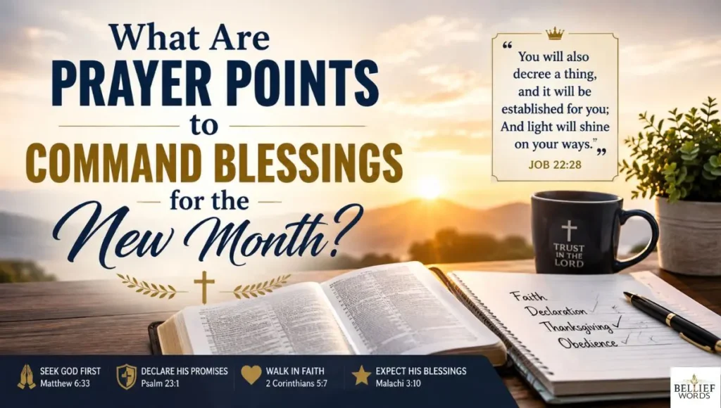 What Are Prayer Points to Command Blessings for the New Month?