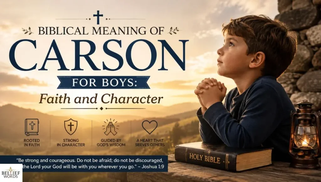 Biblical Meaning of Carson for Boys: Faith and Character