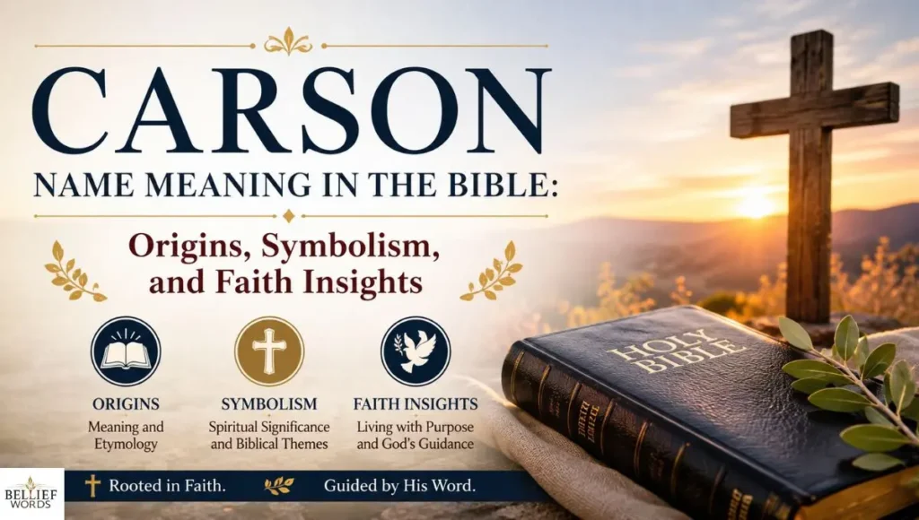 Carson Name Meaning in the Bible: Origins, Symbolism, and Faith Insights