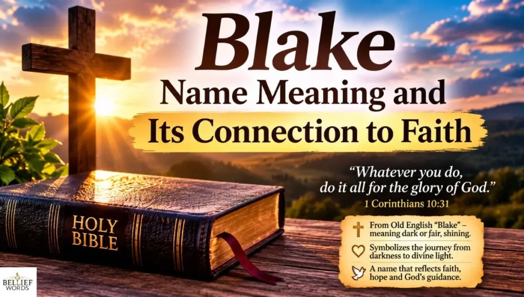 Blake Name Meaning and Its Connection to Faith