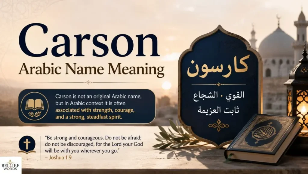 Carson Arabic Name Meaning