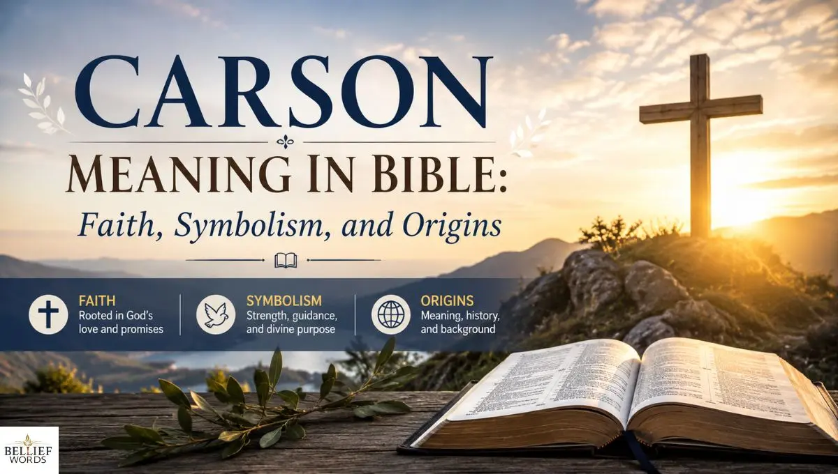 Carson Meaning in Bible: Faith, Symbolism, and Origins