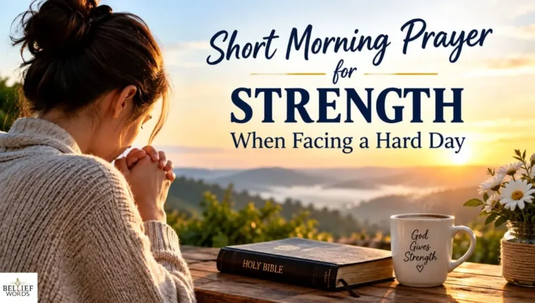 Short Morning Prayer for Strength When Facing a Hard Day
