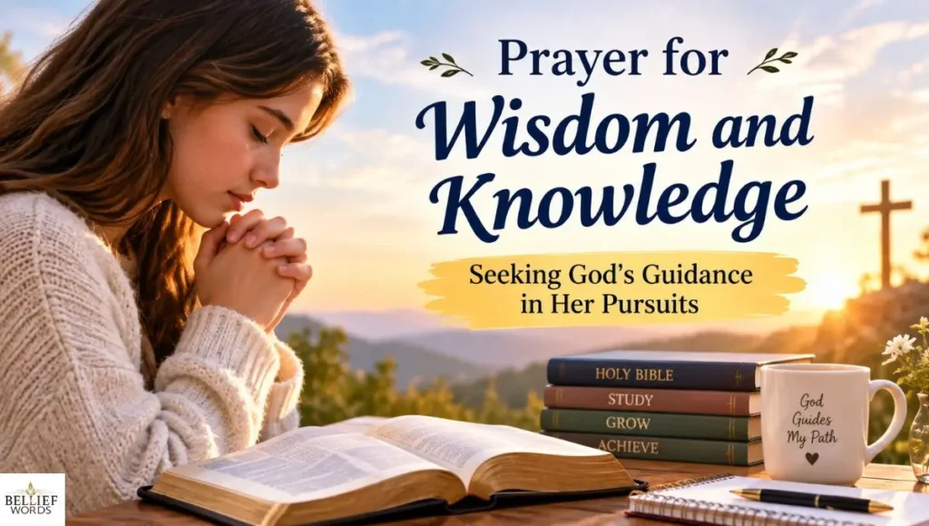 Prayer for Wisdom and Knowledge - Seeking God's Guidance in Her Pursuits  