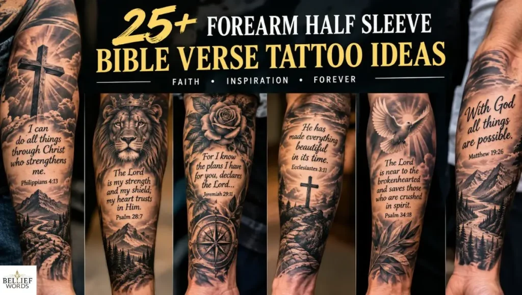 25+ Forearm Half Sleeve Bible Verse Tattoo Ideas