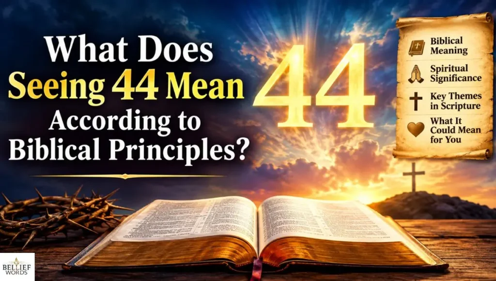 What Does Seeing 44 Mean According to Biblical Principles?