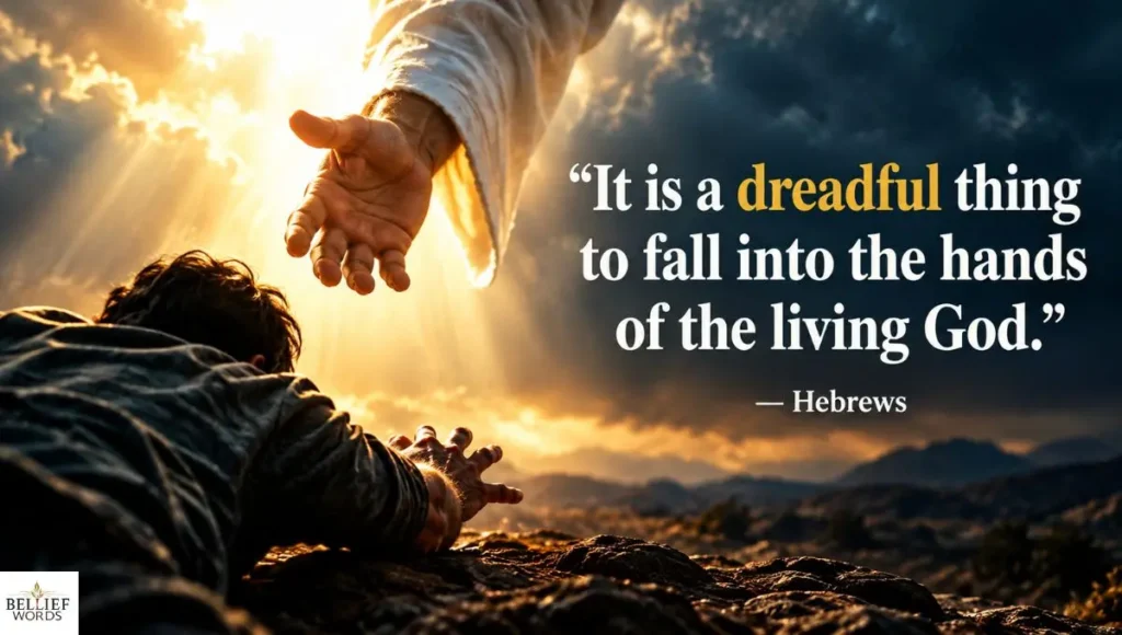 "It is a dreadful thing to fall into the hands of the living God." — Hebrews 10:31
