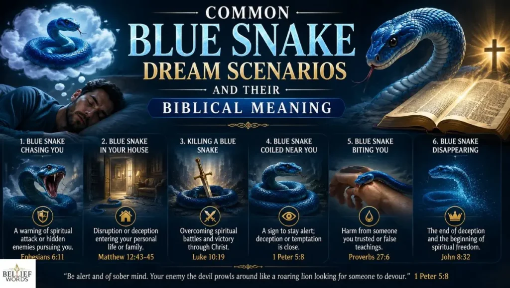  Common Blue Snake Dream Scenarios and Their Biblical Meaning  