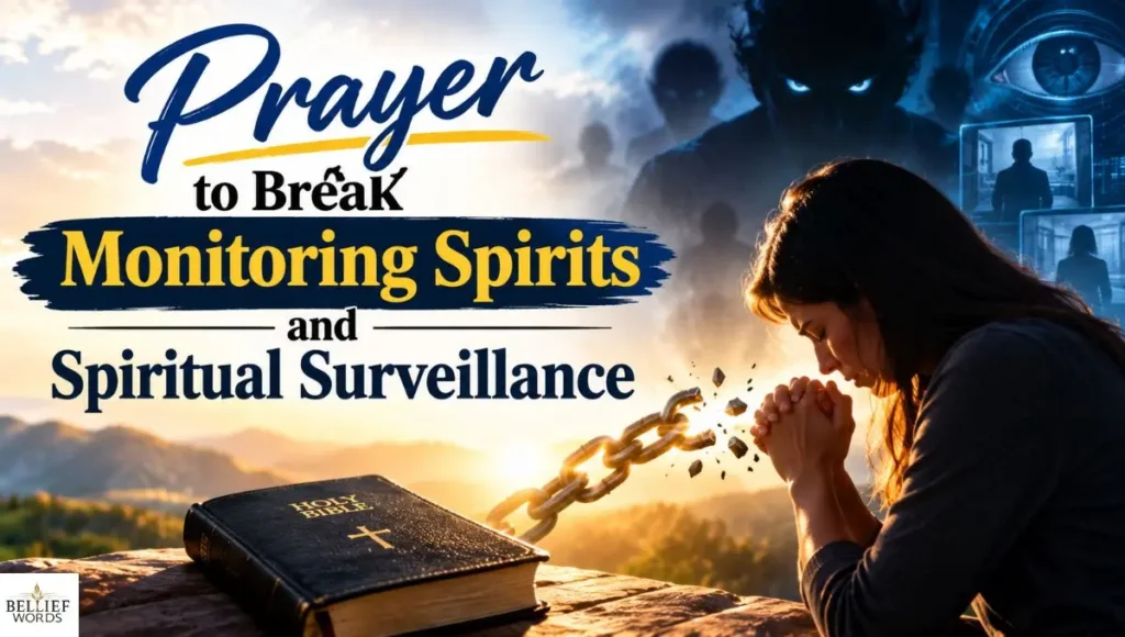 Prayer to break monitoring spirits and spiritual surveillance