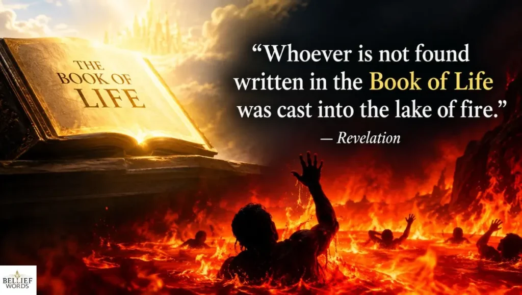 “Whoever is not found written in the Book of Life was cast into the lake of fire.” — Revelation 20:15