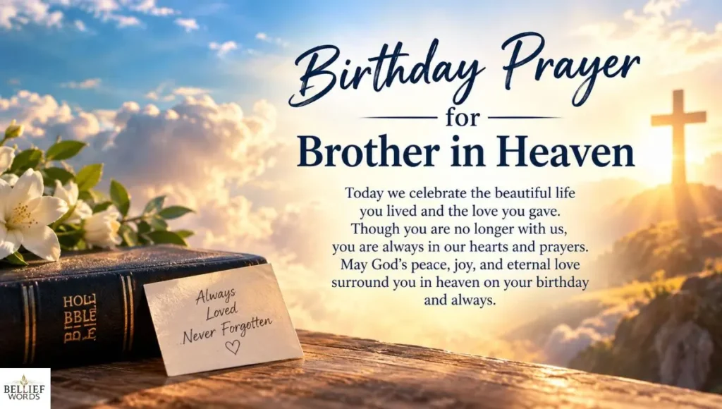 Birthday Prayer for Brother in Heaven