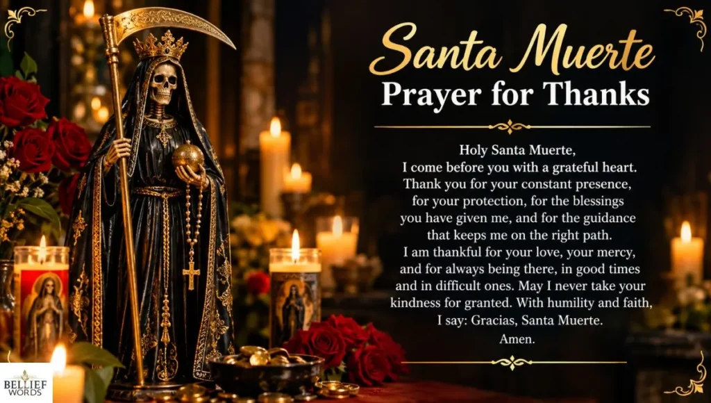 Santa Muerte Prayer for Thanks