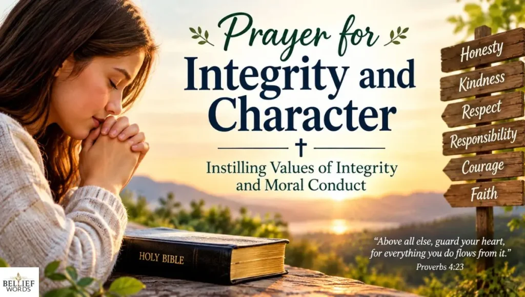 Prayer for Integrity and Character - Instilling Values of Integrity and Moral Conduct 