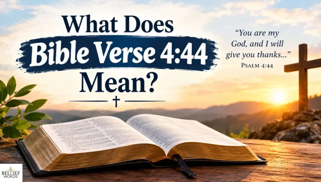 What Does Bible Verse 4:44 Mean?
