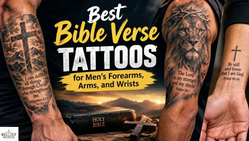 Best Bible Verse Tattoos for Men's Forearms, Arms, and Wrists