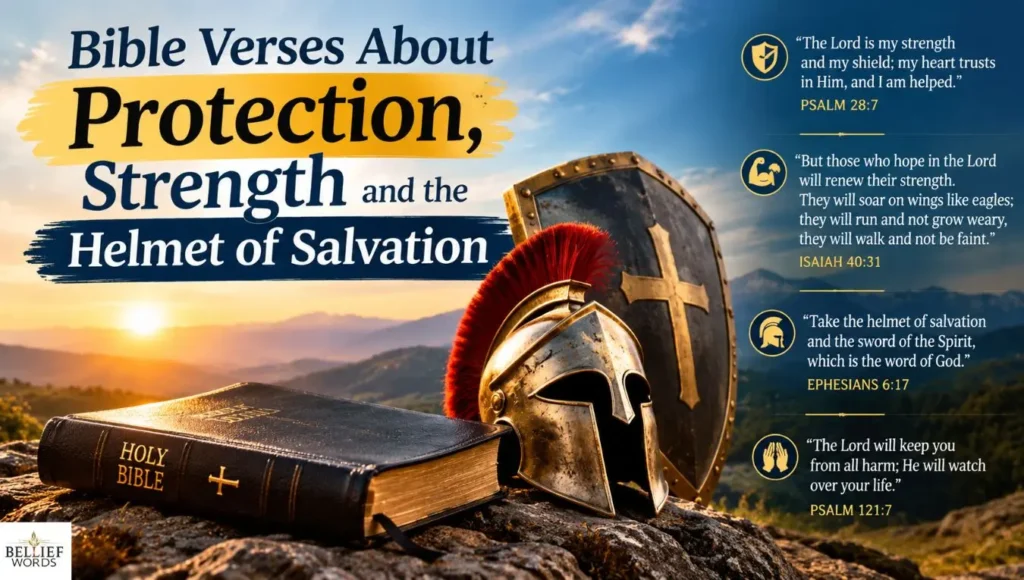Bible Verses About Protection, Strength and the Helmet of Salvation