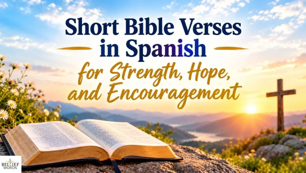 Short Bible Verses in Spanish for Strength, Hope, and Encouragement