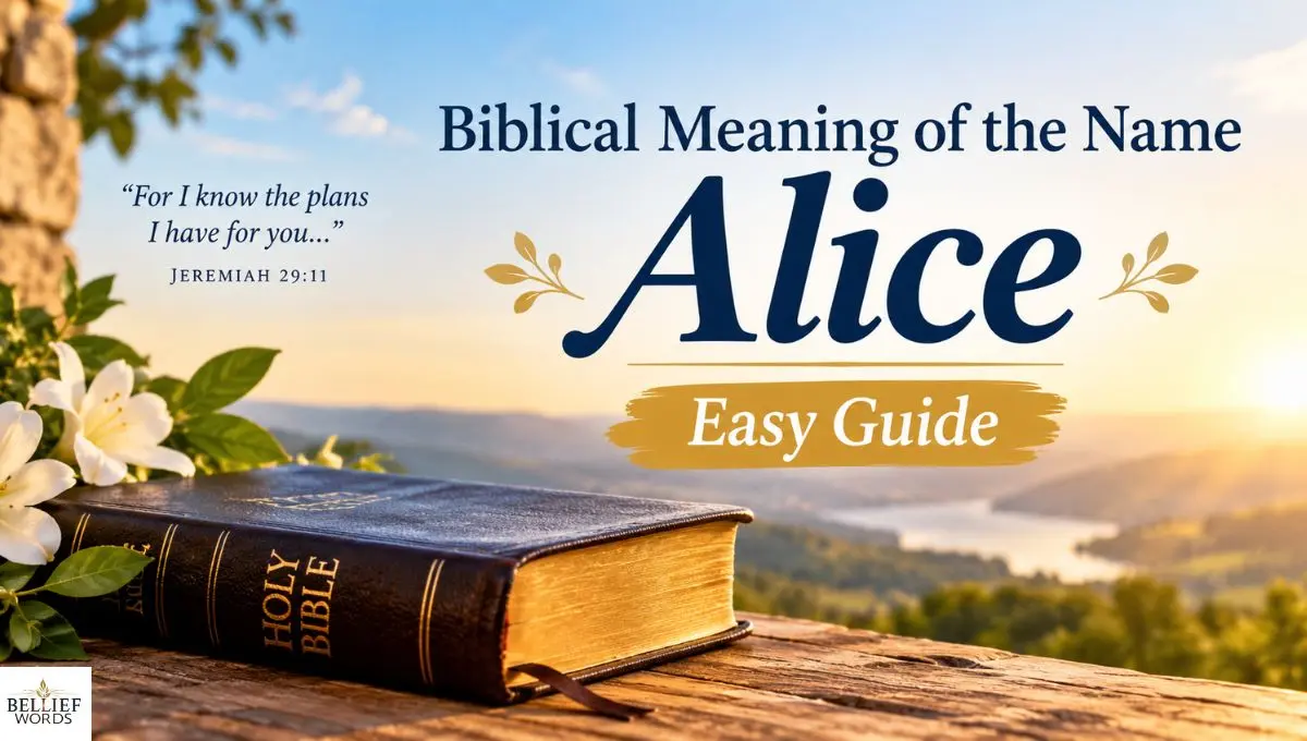 Biblical Meaning of the Name Alice: Easy Guide